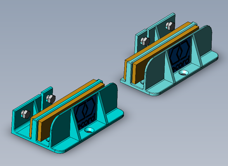 door leaf guide mounting set