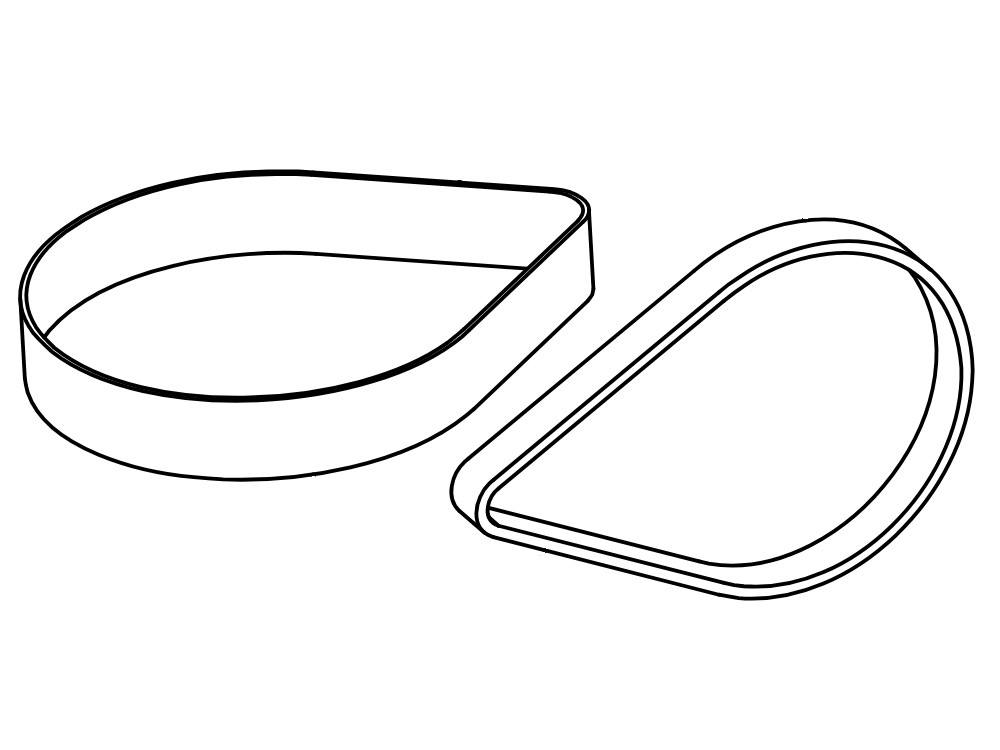 [801000017] Tandriem for 950N2 draaidooraandrijving
