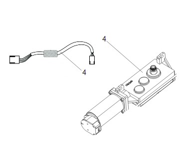 A951 gearmotor met cables