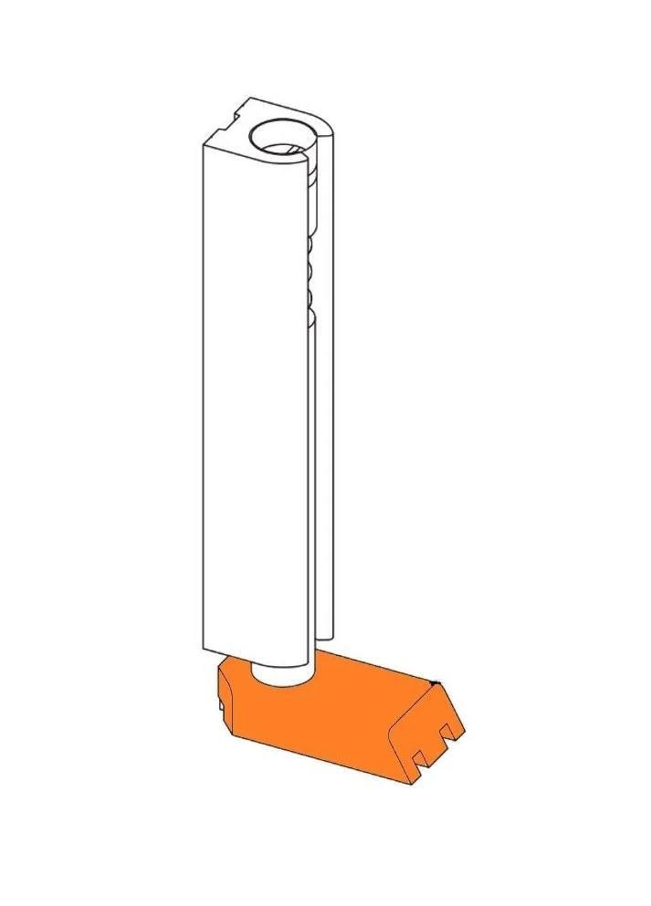 [802000099] Floor shoe for mobile wing of ALU48 (2 p