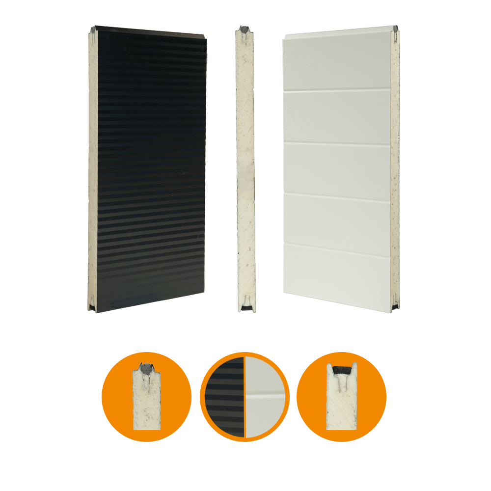[102001085-a] Alpha Door door section. ISO Micro. 40x610. RAL7016/RAL 9002 (Whole unit, Standard, Standard)