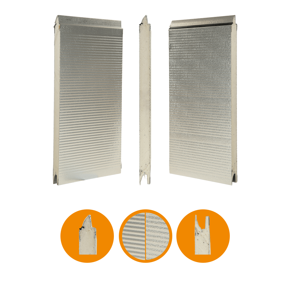 [102001043-a] Crawford door panel original 542 aluminum. 42x600mm Brut Alu (Unità completa, Standard, Standard)