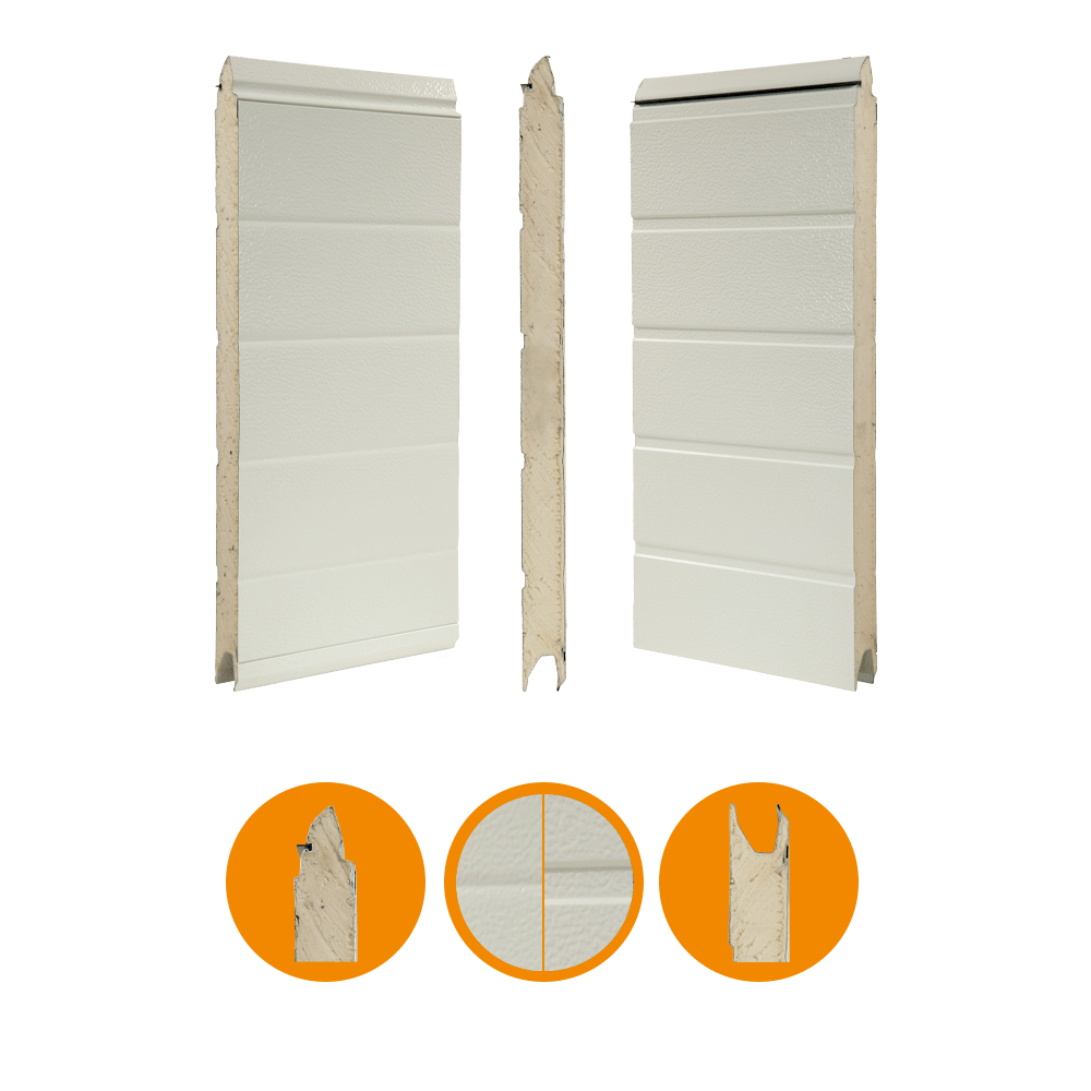 Panel bramowy Novoferm 45x625mm, RAL 9002